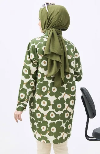 Gemustertes Hemd 11156-01 Khaki 11156-01