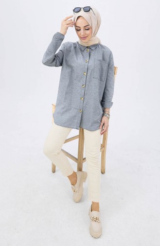 Chemise à Poche 11217-01 Gris 11217-01