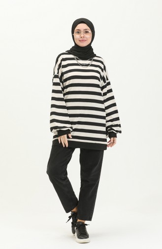 Sweatshirt Noir 8077-01