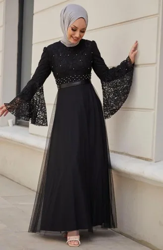 Spitzen-Abendkleid 11153-03 Schwarz 11153-03