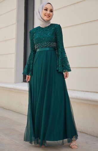 Spitzen-Abendkleid 11153-04 Smaragdgrün 11153-04