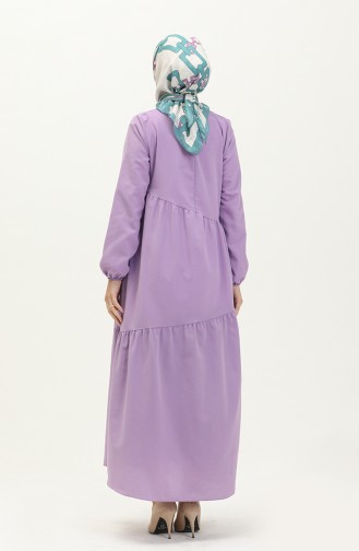 Shirred Detail Dress 2035-07 Lilac 2035-07