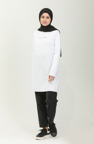 Basic Viscose Tunic 2758-01 white 2758-01