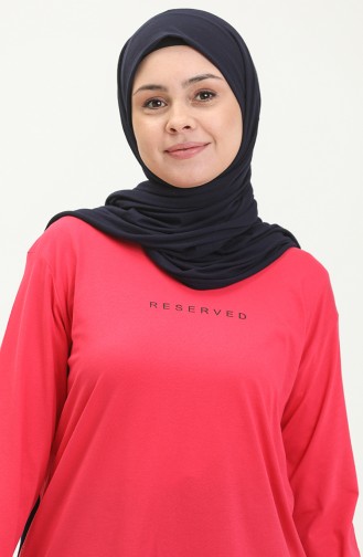 Basic Viscose Tunic 2758-03 Fuchsia 2758-03