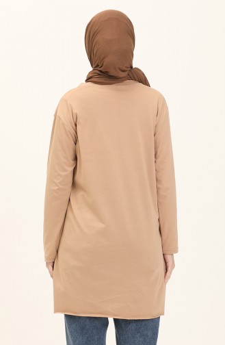 Basic Viscose Tunic 2758-04 Coffee with Milk 2758-04