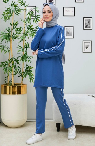 Striped Two Piece Suit 11336-03 Indigo 11336-03
