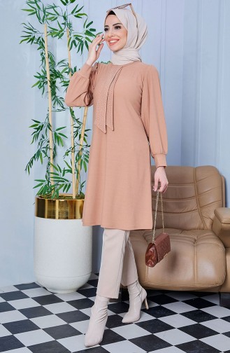 Tunika mit Steindetails 10798-05 Nerz 10798-05