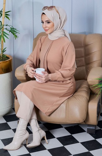 Tunika mit Steindetails 10798-05 Nerz 10798-05