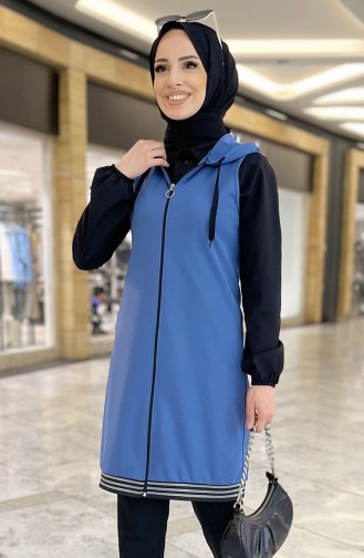 Hooded Vest 11351-02 Indigo 11351-02