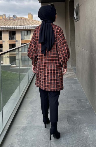 Veste à Carreaux 12001-02 Orange 12001-02