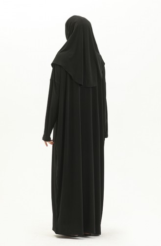 Sefamerve Nazma Druckknopf Gebetskleid 238460-01 Schwarz 238460-01