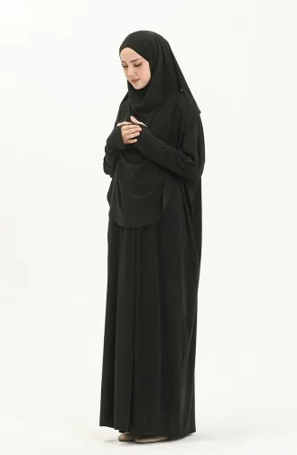 Sefamerve Nazma Druckknopf Gebetskleid 238460-01 Schwarz 238460-01