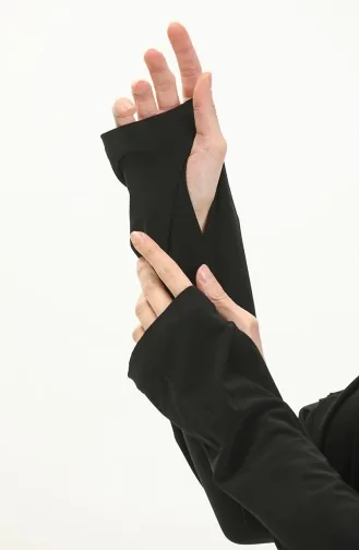 Sefamerve Nazma Druckknopf Gebetskleid 238460-01 Schwarz 238460-01