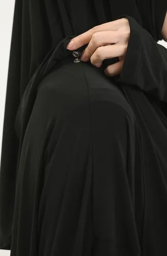 Sefamerve Nazma Druckknopf Gebetskleid 238460-01 Schwarz 238460-01