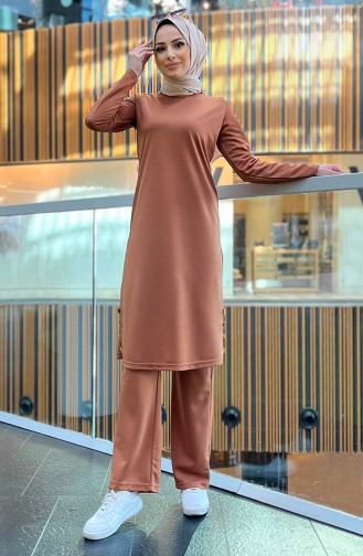 Ensemble Tunique Pantalon 11357-04 Tabac 11357-04