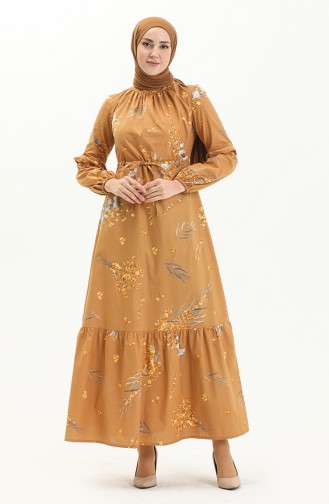 Mustard Hijab Dress 0001-02