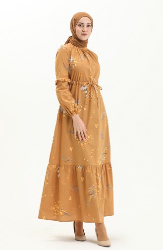 Mustard Hijab Dress 0001-02