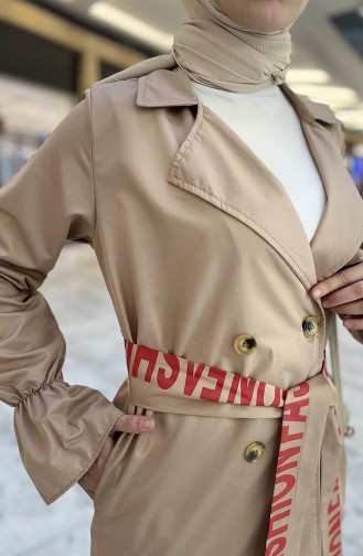 Sommerlicher gemusterter Trenchcoat 12003-04 Nerz 12003-04
