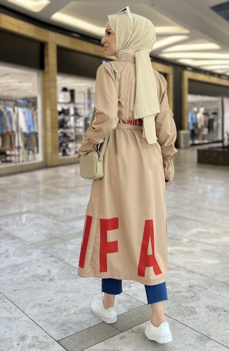 Sommerlicher gemusterter Trenchcoat 12003-04 Nerz 12003-04
