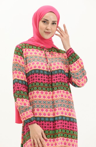 Fuchsia Hijab Kleider 0281SGS.FSY