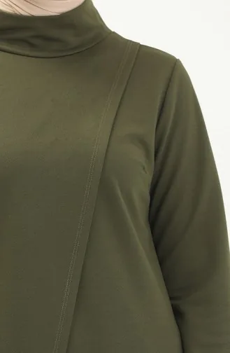 Tesettür Tunik Pantolon Takım 8075-04 Haki