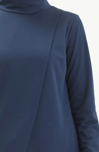 Ensemble Double Pantalon Tunique Hijab 8075-01 Indigo 8075-01