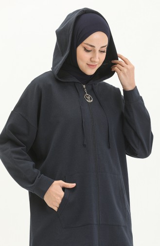 Hooded Sweat Cardigan 99255-03 Navy Blue 99255-03