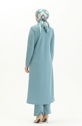 Tesettür Tunik Pantolon Takım 8075-02 Mavi