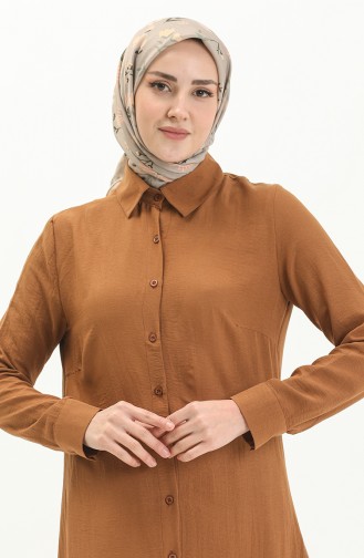 Gömlek Pantolon Takım 0006-03 Kahverengi
