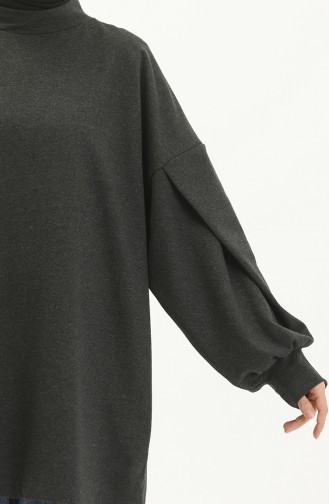 Shirred Sleeve Sweatshirt 99253-01 Anthracite 99253-01