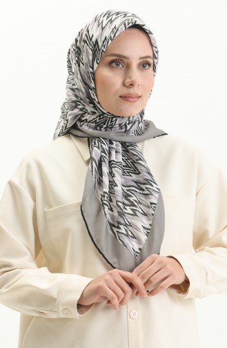 Minelli Soft Scarf 111231-06 Gray Black 111231-06