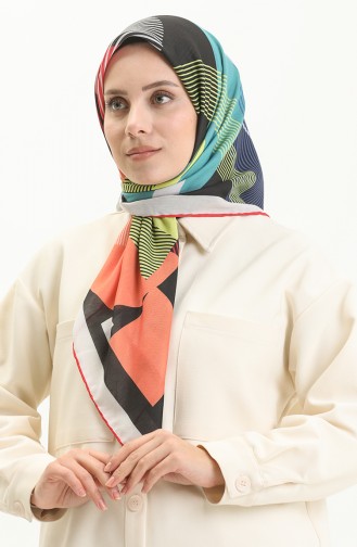 Minelli Soft Eşarp 111232-03 Çağla Yeşili Oranj