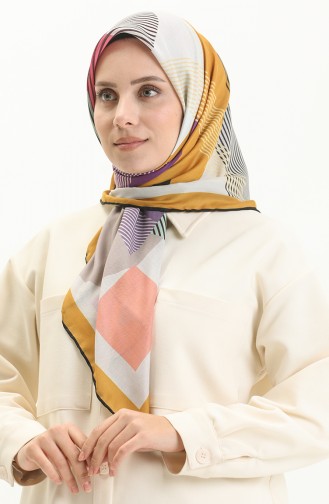 Minelli Soft Scarf 111232-07 Mustard Salmon 111232-07