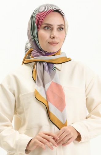Minelli Soft Scarf 111232-07 Mustard Salmon 111232-07
