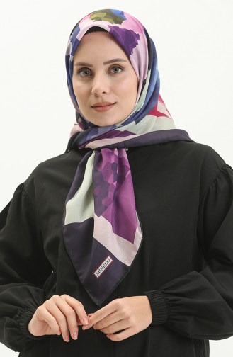 Minelli Soft Scarf 111275-03 Black Purple 111275-03