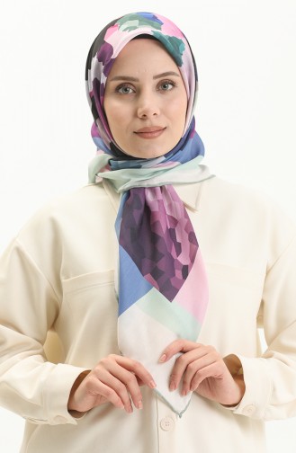 Minelli Soft Eşarp 111275-09 Çağla Yeşili Mürdüm