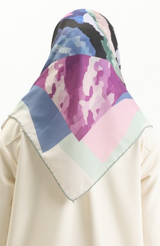 Minelli Soft Eşarp 111275-09 Çağla Yeşili Mürdüm