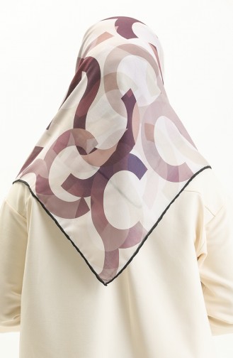 Minelli Soft Scarf 111277-05 Plum Cream 111277-05