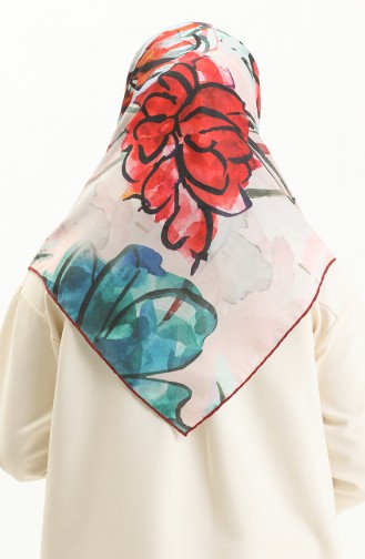 Minelli Soft Scarf 11170-06 Cherry Turquoise 11170-06