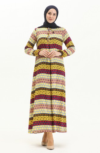 Yellow Hijab Dress 0281SGS.SRI