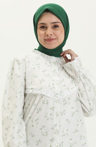Puff Print Laced Shirt 15052-01 Green 15052-01