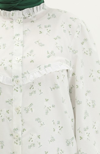 Puff Print Laced Shirt 15052-01 Green 15052-01