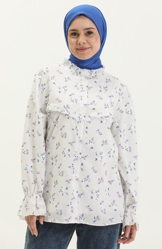 Blue Overhemdblouse 15052-02