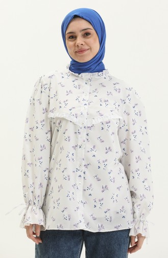 Blue Overhemdblouse 15052-02