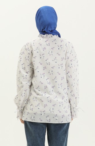 Puff Print Laced Shirt 15052-02 Blue 15052-02