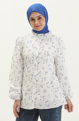 Blue Overhemdblouse 15053-01