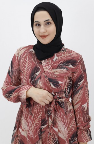 Robe Hijab Rose Pâle 8026-01