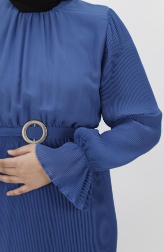Indigo Hijab-Abendkleider 8045-02