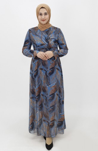 Indigo Hijab Kleider 8026-02