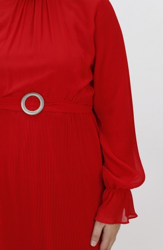 Rot Hijab-Abendkleider 8045-03